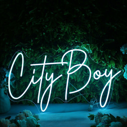 City Boy Blue Led Neon Sign - Shineneon