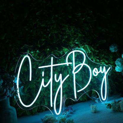 City Boy Blue Led Neon Sign - Shineneon