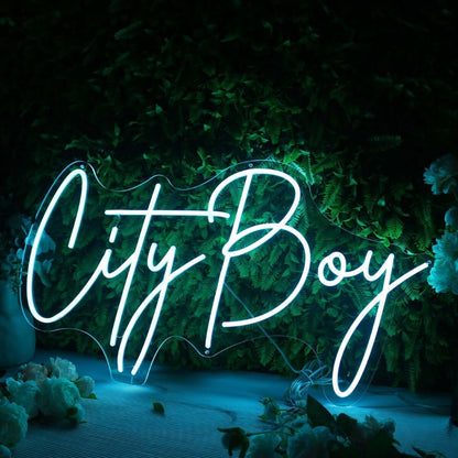City Boy Blue Led Neon Sign - Shineneon