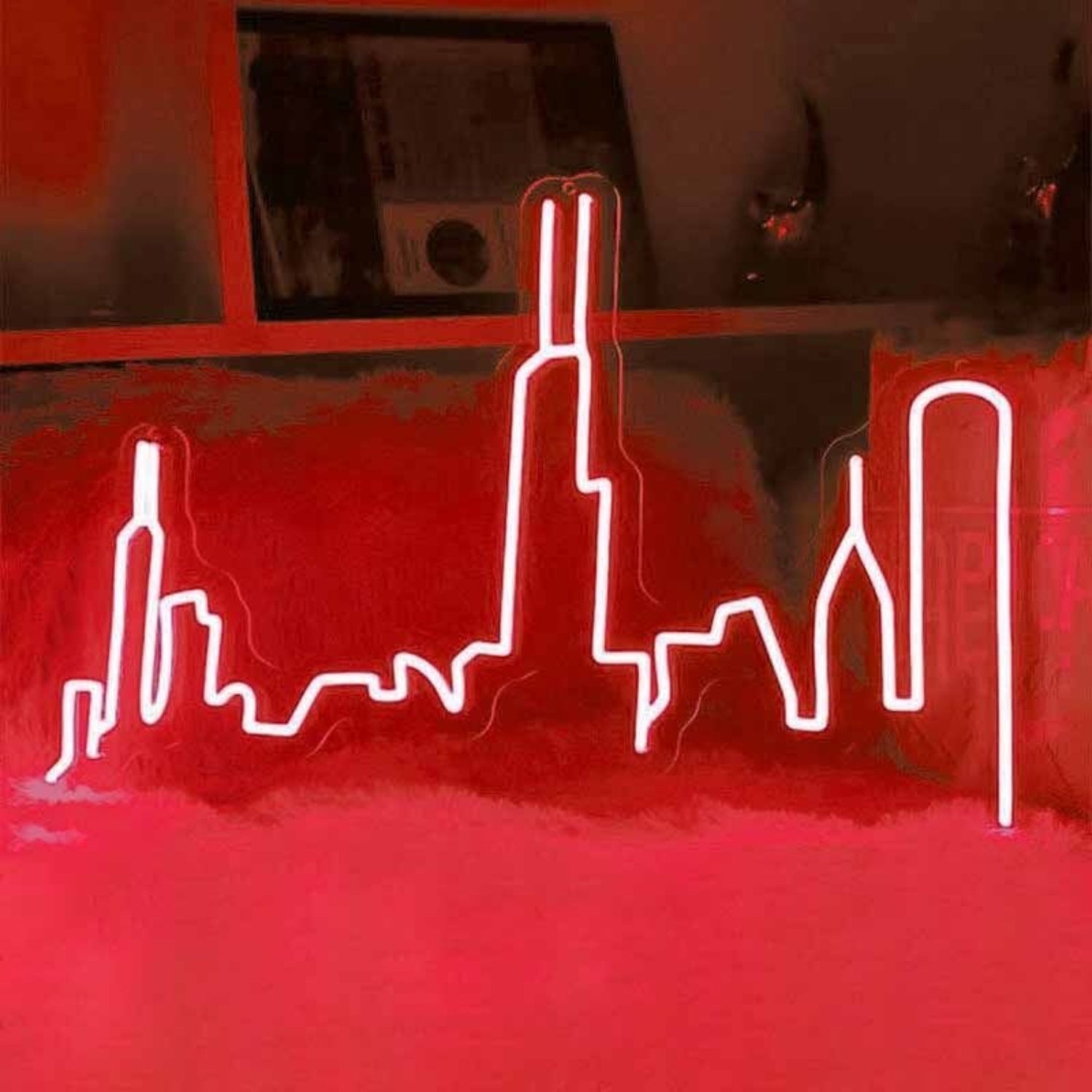 City Skyline Abstract Lines Artistic Led Neon Sign - Shineneon
