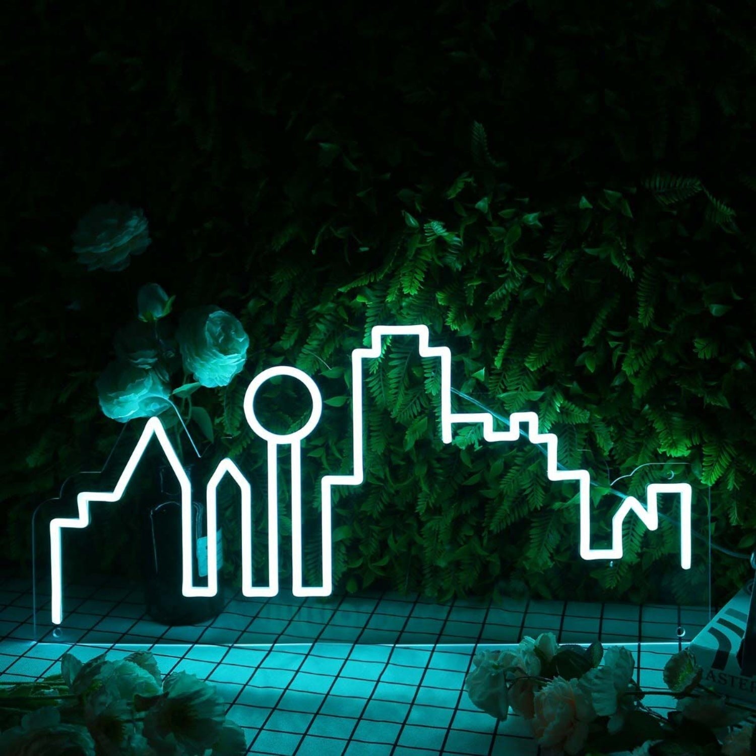 City Skyline Blue Led Neon Sign - Shineneon