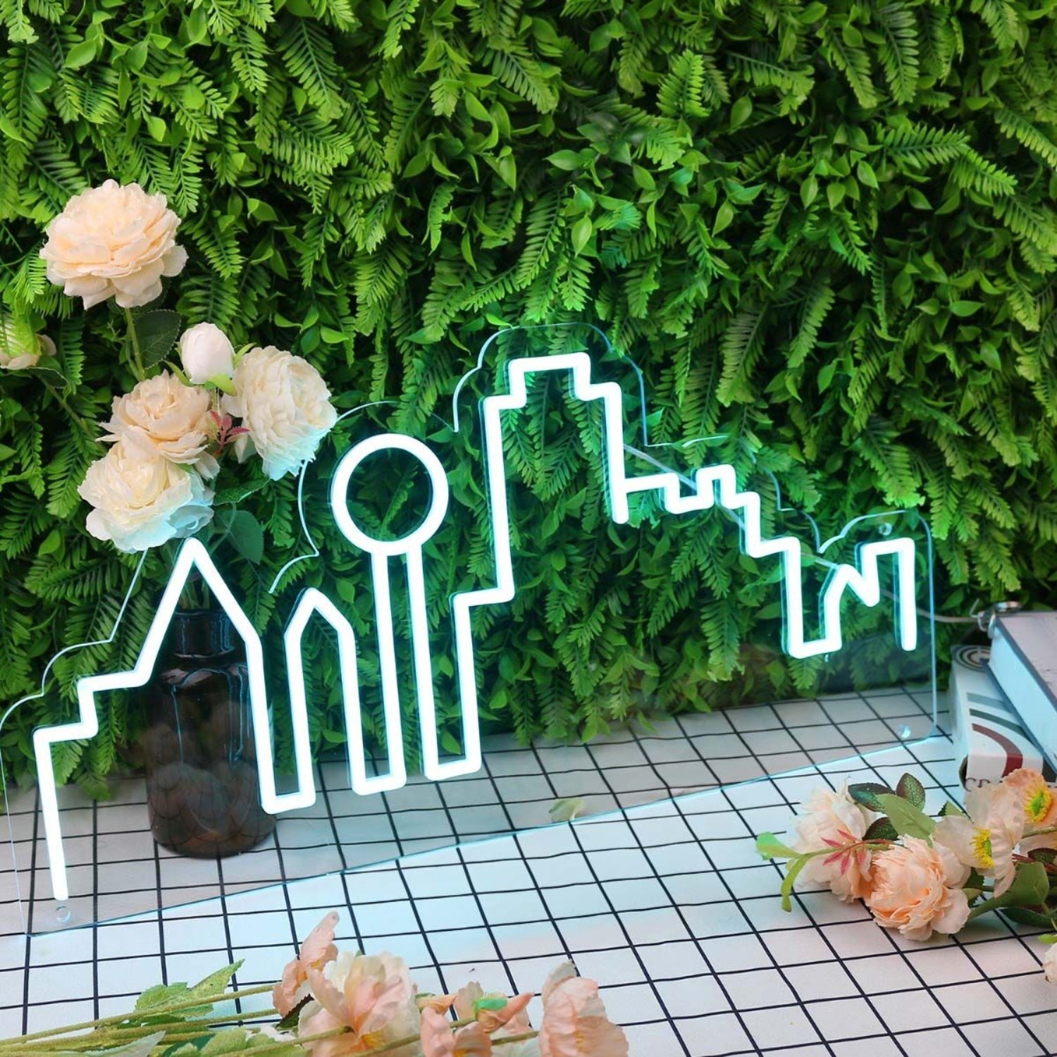 City Skyline Blue Led Neon Sign - Shineneon