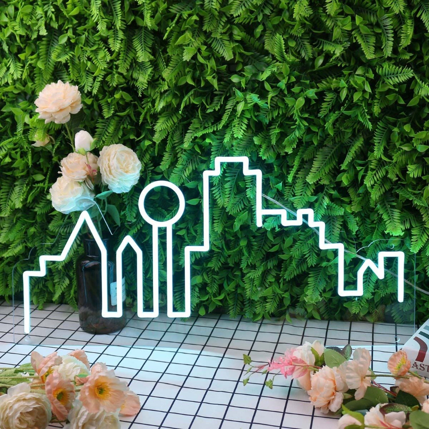 City Skyline Blue Led Neon Sign - Shineneon