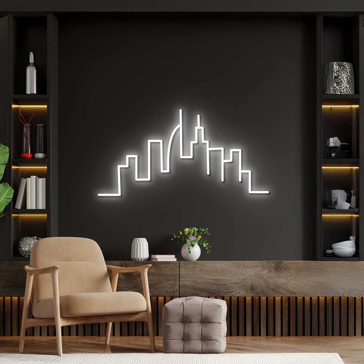 City Skyline Neon Sign