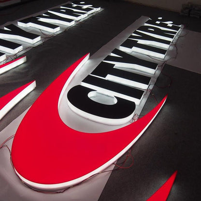 City Tryers 3D Front And Back Lit Letters Metal Led Sign - Shineneon