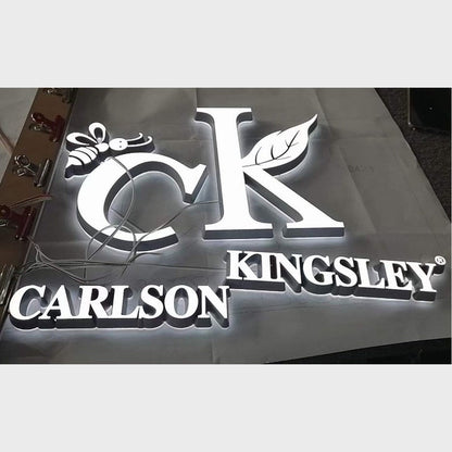Ck Logo Carlson Kingsley 3D Frontlit And Backlit Channel Letter Led Light Sign - Shineneon