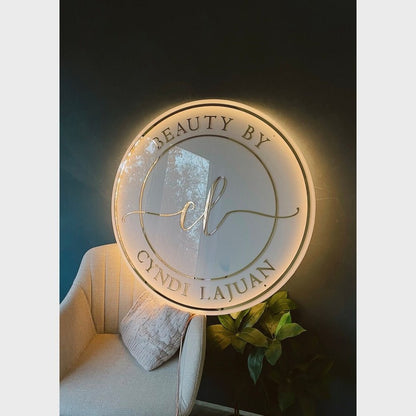 Cl Beauty Salon Acrylic Business Logo Sign - Shineneon