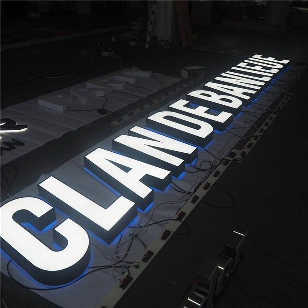 Clandebanlue 3D Front And Back Lit Letters Metal Led Sign - Shineneon