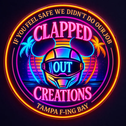Clapped Out Custom LED Neon Sign | 77bd00f6986ef7275cf49b11c57cefb04ee14ff10224c14edabce9c8697ec1dc | effect