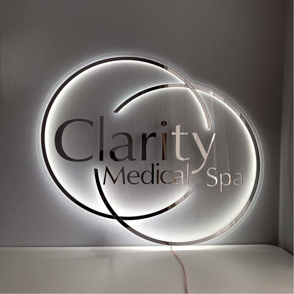 Clarity Medical Spa Acrylic Business Logo Sign - Shineneon