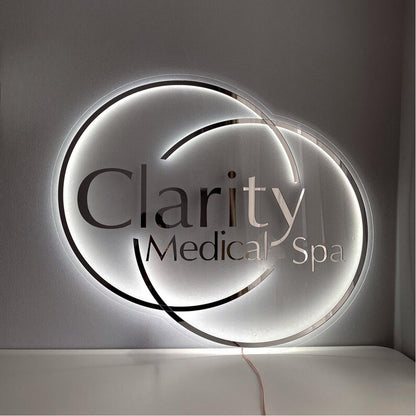 Clarity Medical Spa Acrylic Business Logo Sign - Shineneon