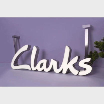 Clarks 3D Frontlit Channel Letters Led Light Sign