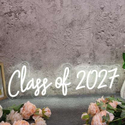 Class Of 2027 White Led Neon Sign - Shineneon