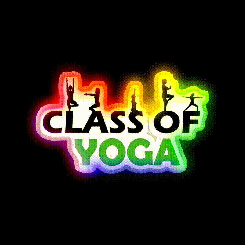 Class Of Yoga Lover Yoga Led Neon Sign For Wellness Space Rgb Color