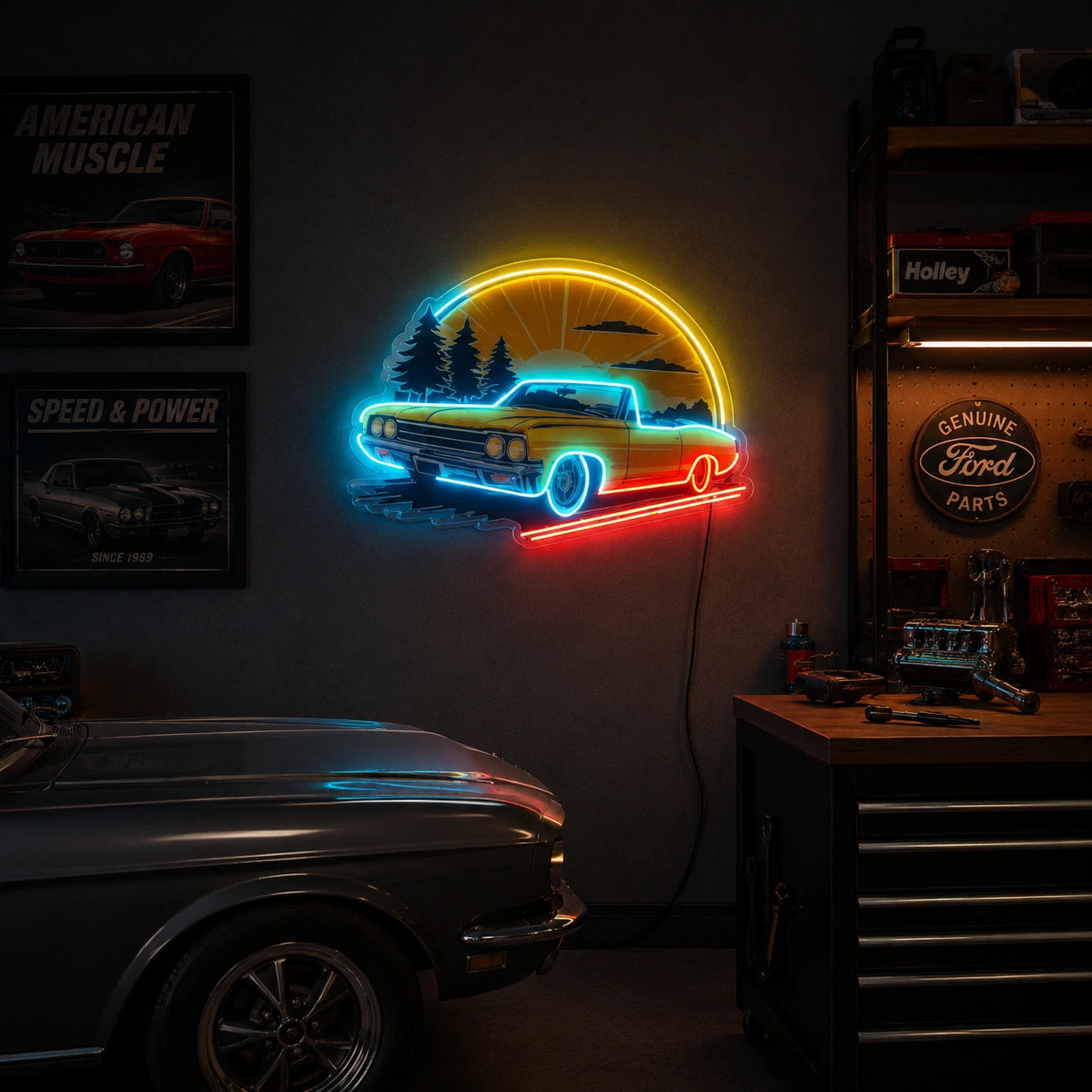 Classic Car Garage Wall Neon Sign LED Neon Sign high-converting product image