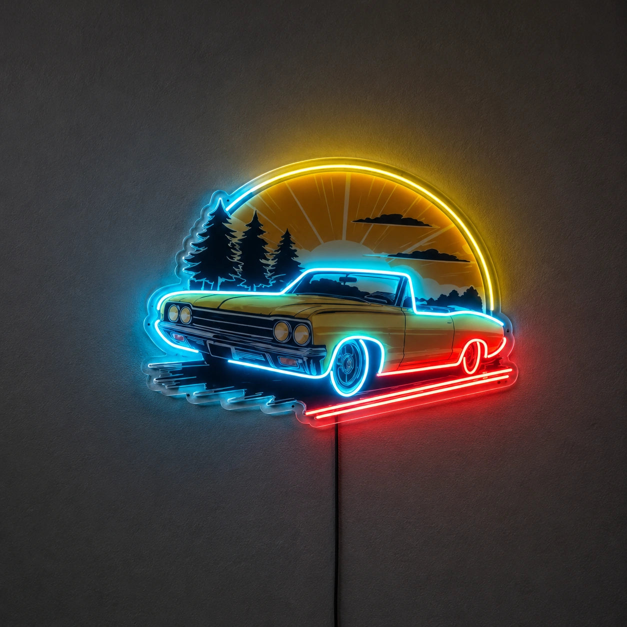 Classic Car Garage Wall Neon Sign LED Neon Sign main product image