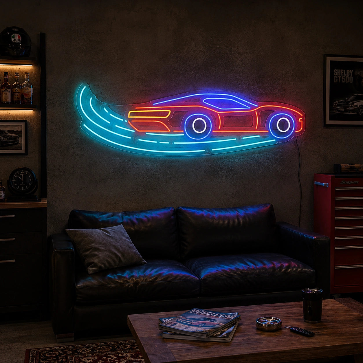 Classic Car Motion Neon Sign LED Neon Sign real lifestyle scene