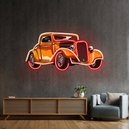 Classic Car On Colid Color Led Neon Sign Light Custom Led Signs - Shineneon