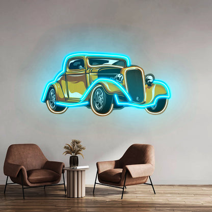 Classic Car On Colid Color Led Neon Sign Light Custom Led Signs