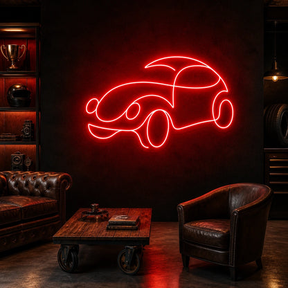Classic Car Outline LED Neon Sign Home Garage Wall Decoration high-converting product image