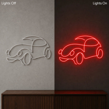 Classic Car Outline LED Neon Sign Man Cave Neon Sign - Shineneon