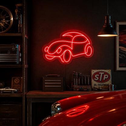 Classic Car Silhouette LED Neon Sign high-converting product image