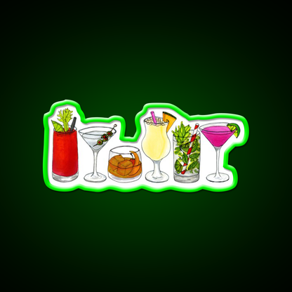Classic Cocktail Collection Cocktail Bar Decor Led Neon Sign Rgb Color - LED neon sign view 8
