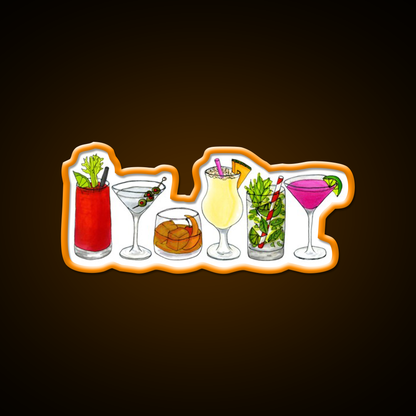 Classic Cocktail Collection Cocktail Bar Decor Led Neon Sign Rgb Color - LED neon sign view 6