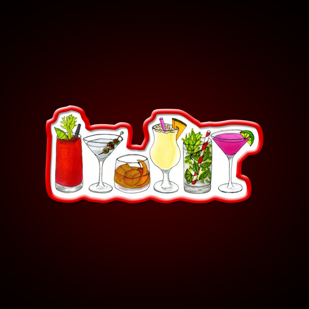 Classic Cocktail Collection Cocktail Bar Decor Led Neon Sign Rgb Color - LED neon sign view 10