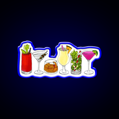 Classic Cocktail Collection Cocktail Bar Decor Led Neon Sign Rgb Color - Shineneon