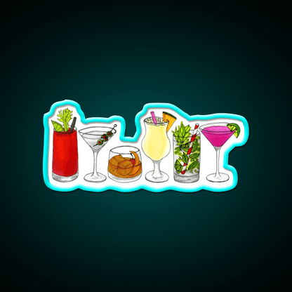 Classic Cocktail Collection Cocktail Bar Decor Led Neon Sign Rgb Color - Shineneon
