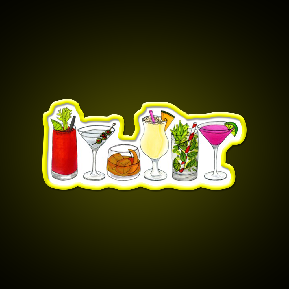 Classic Cocktail Collection Cocktail Bar Decor Led Neon Sign Rgb Color - LED neon sign view 7