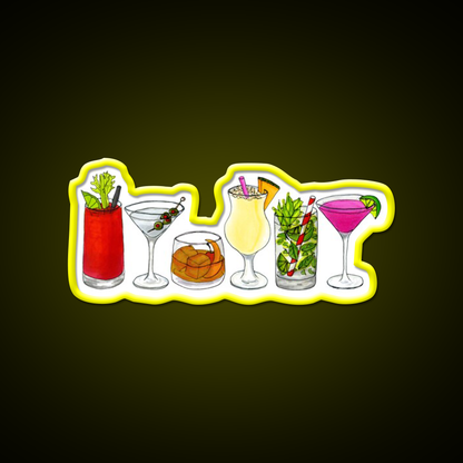 Classic Cocktail Collection Cocktail Bar Decor Led Neon Sign Rgb Color - LED neon sign view 7