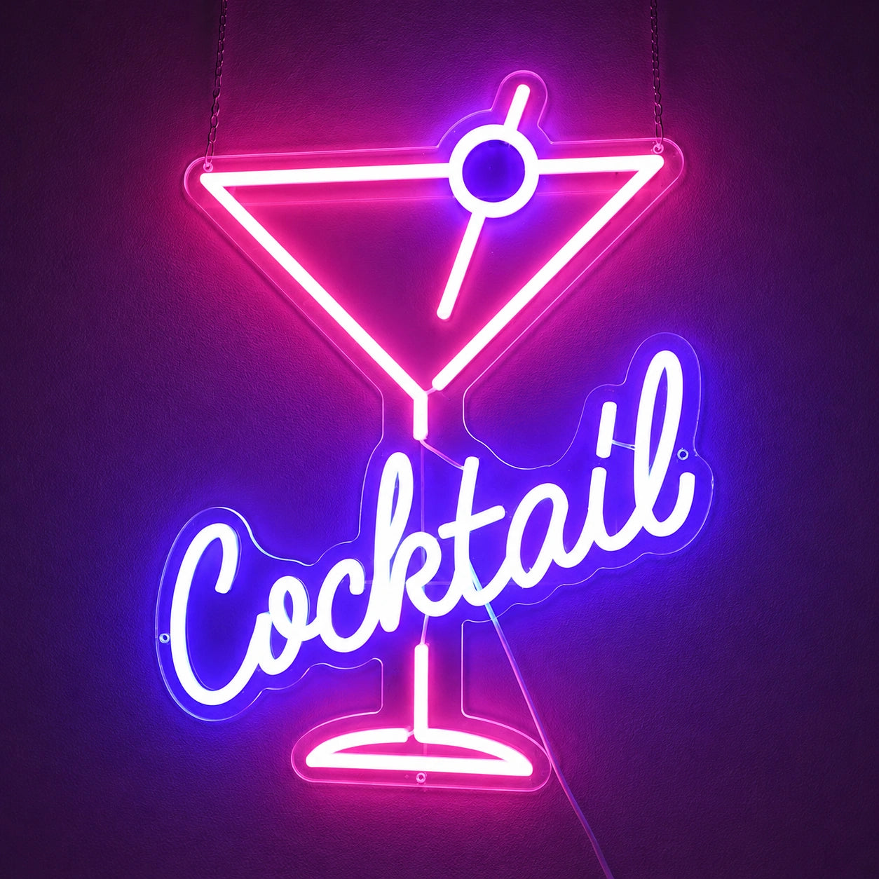 Classic Cocktail Glass Neon Sign LED Neon Sign main product image