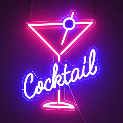 Classic Cocktail Glass Neon Sign LED Neon Sign main product image