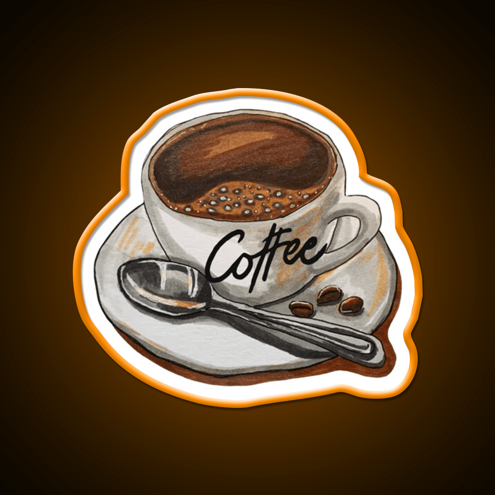 Classic Coffee Cup Delight Cafe Led Neon Sign Espresso Bar Art Rgb Color - Shineneon