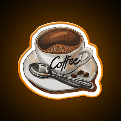 Classic Coffee Cup Delight Cafe Led Neon Sign Espresso Bar Art Rgb Color - Shineneon