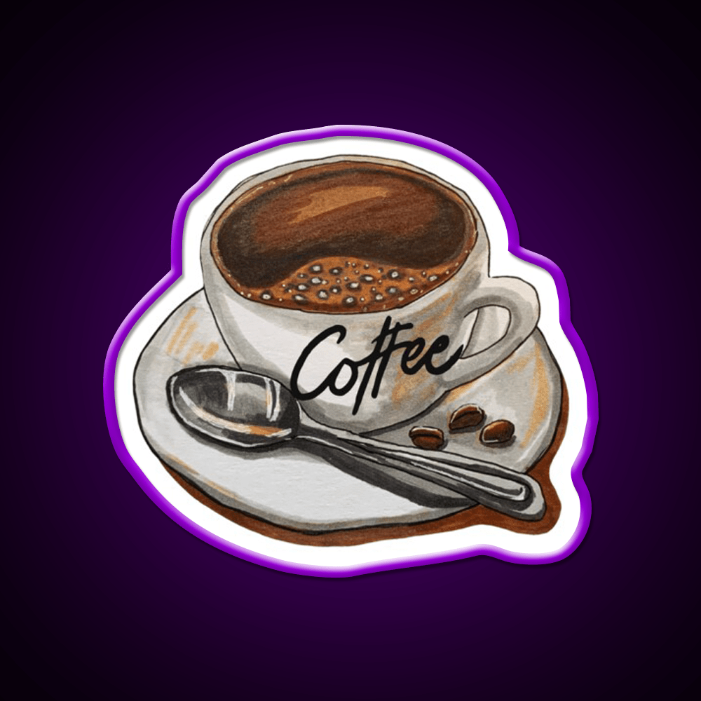Classic Coffee Cup Delight Cafe Led Neon Sign Espresso Bar Art Rgb Color - Shineneon
