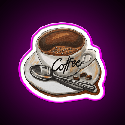 Classic Coffee Cup Delight Cafe Led Neon Sign Espresso Bar Art Rgb Color - Shineneon