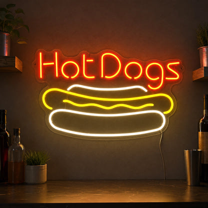 Classic Hot Dogs Neon Sign LED Neon Sign high-converting product image