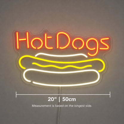 Classic Hot Dogs Neon Sign LED Neon Sign size image