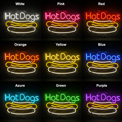Classic Hot Dogs Neon Sign LED Neon Sign color grid