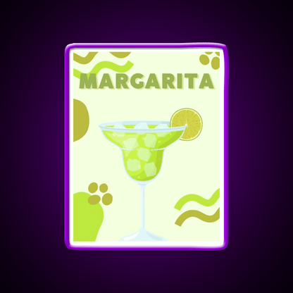Classic Margarita Aesthetic Cocktail Bar Decor Led Neon Sign Rgb Color - Shineneon