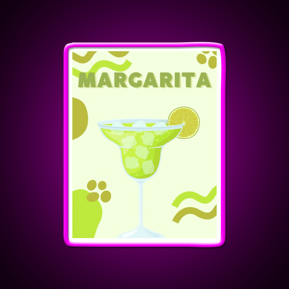 Classic Margarita Aesthetic Cocktail Bar Decor Led Neon Sign Rgb Color - Shineneon