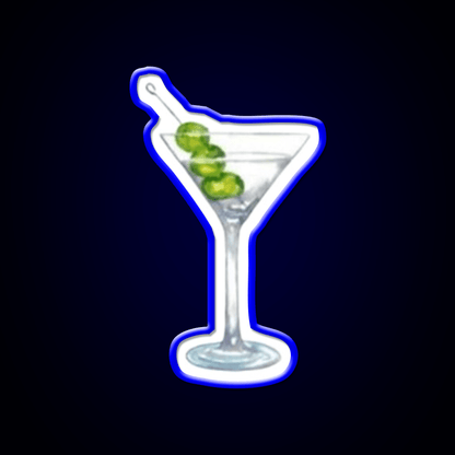 Classic Martini Glass With Olives Cocktail Bar Decor Led Neon Sign Rgb Color - Shineneon