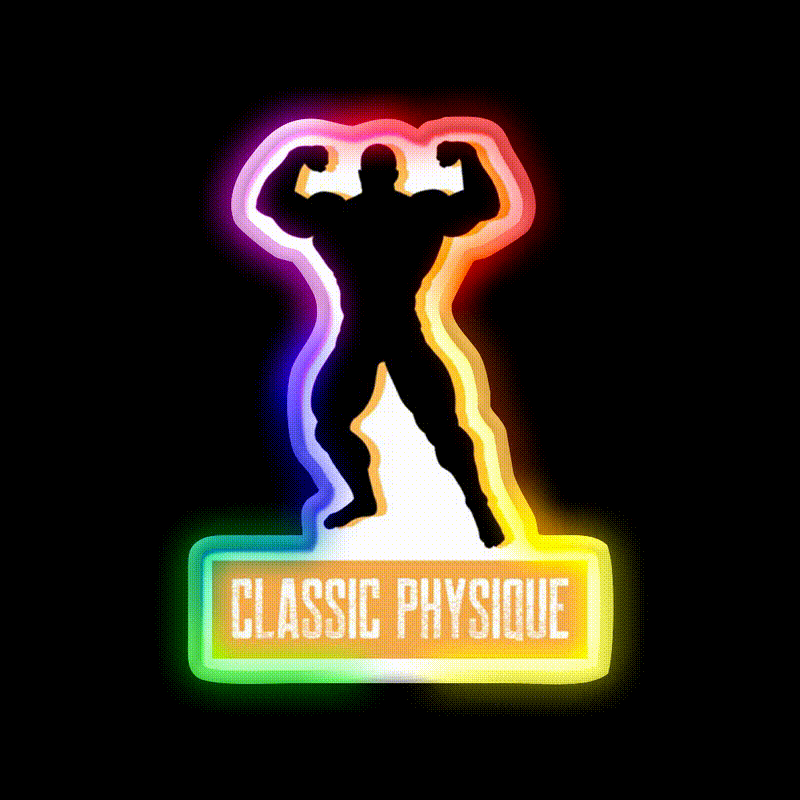 Classic Physique Essential Gym Fitness Led Neon Sign Rgb Color