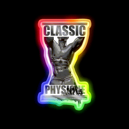 Classic Physique Gym Fitness Led Neon Sign Rgb Color