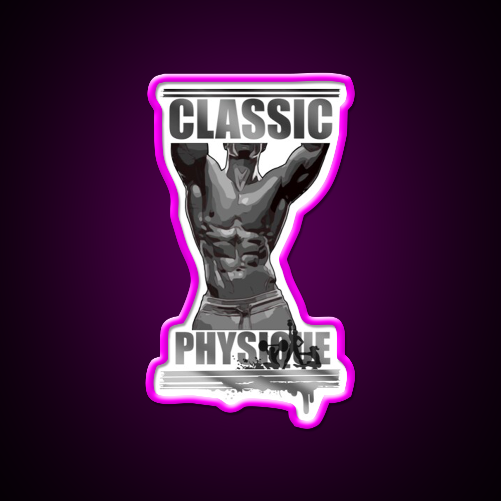 Classic Physique Gym Fitness Led Neon Sign Rgb Color