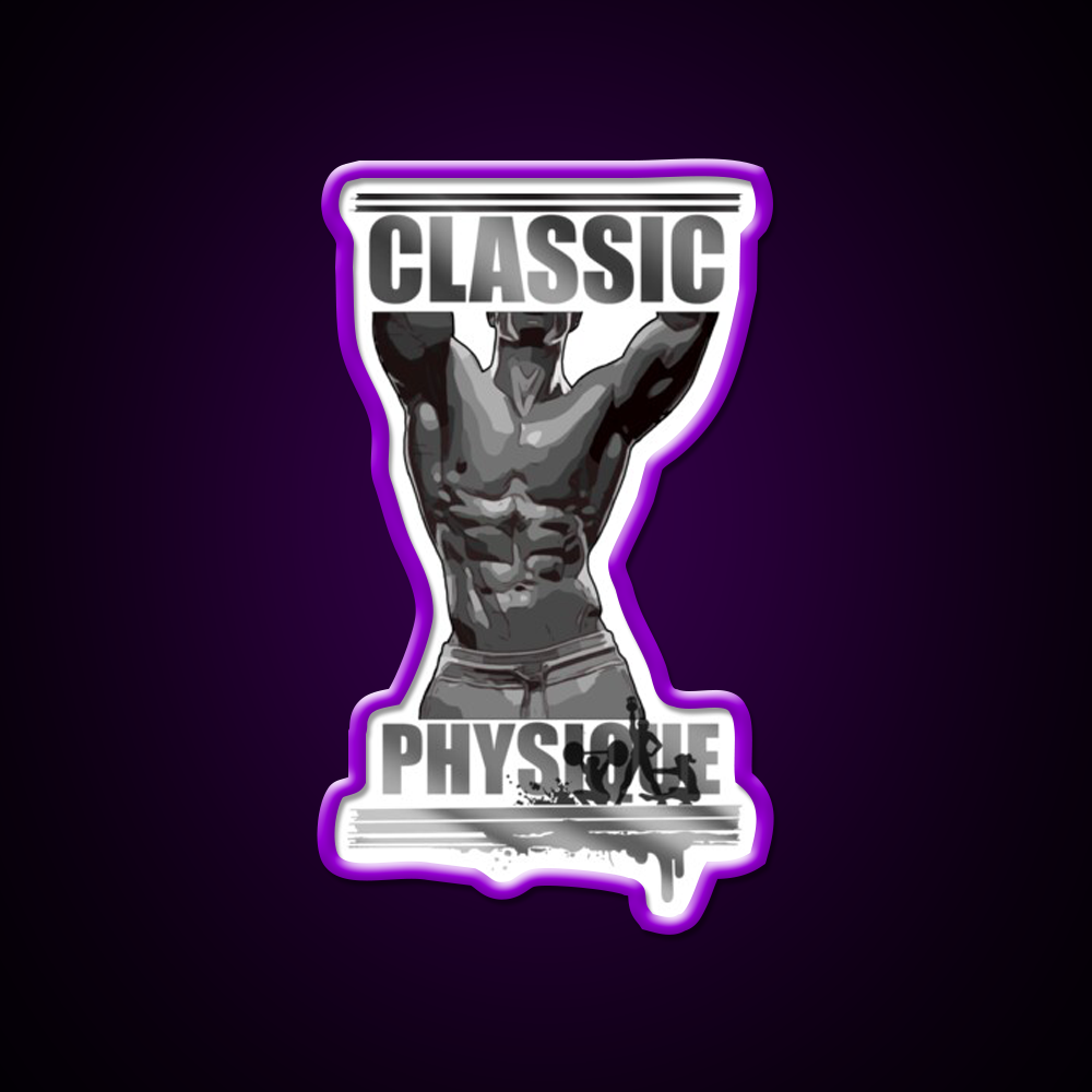 Classic Physique Gym Fitness Led Neon Sign Rgb Color