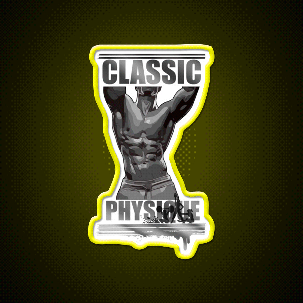 Classic Physique Gym Fitness Led Neon Sign Rgb Color